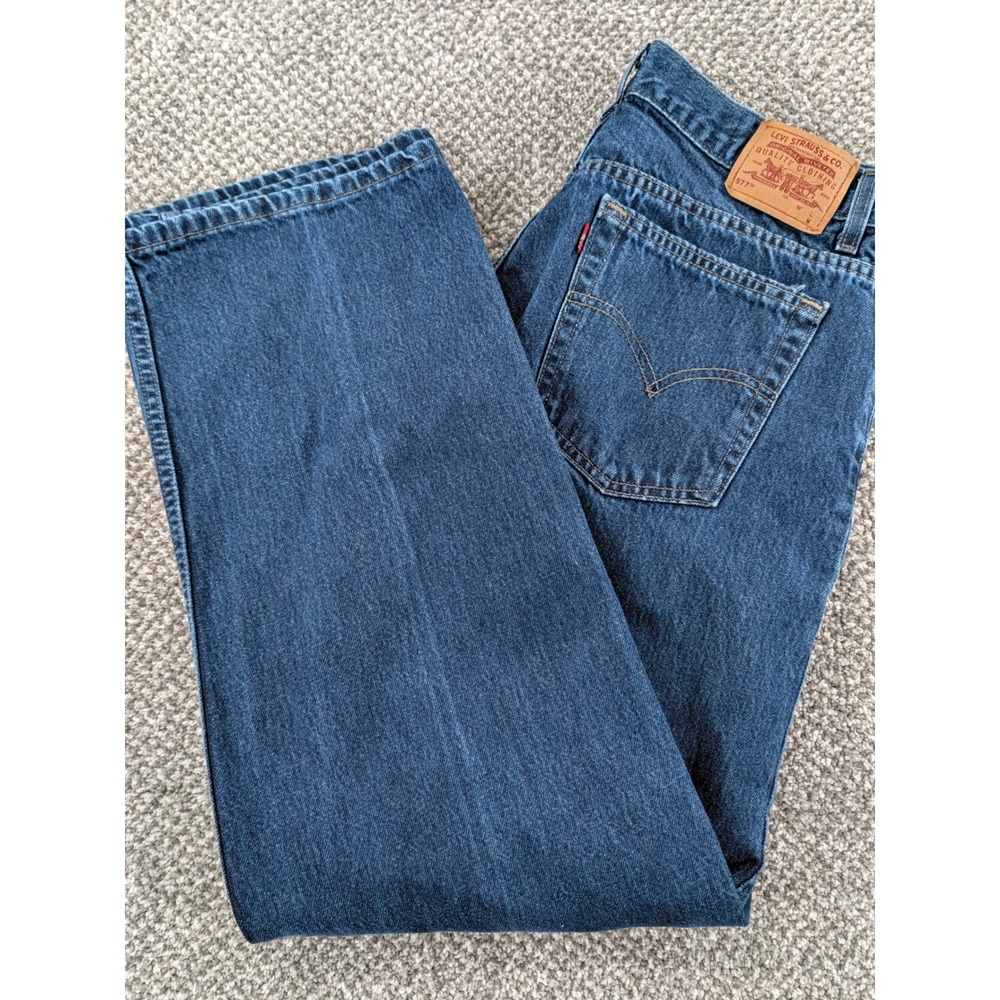 Levis 577 Low Rise Loose Fit Jeans 14 MIS M Medium Wash Denim Blue Vintage Style
